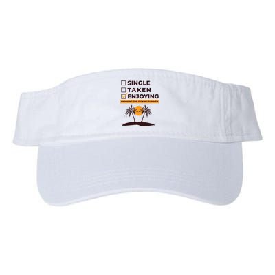 Single Taken Enjoying Summer Valucap Bio-Washed Visor