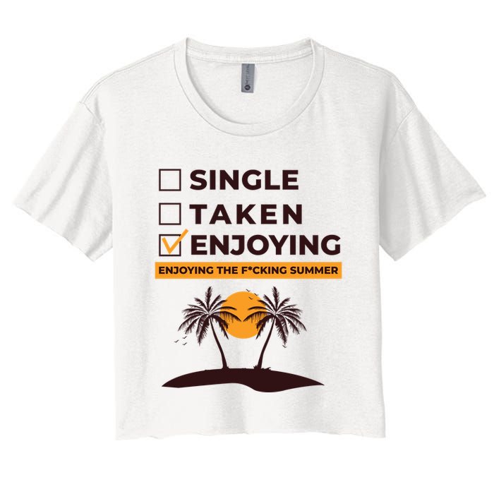 Single Taken Enjoying Summer Crop Top