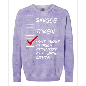 Single Taken White Crayon Colorblast Crewneck Sweatshirt