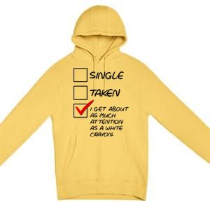 Single Taken White Crayon Premium Pullover Hoodie