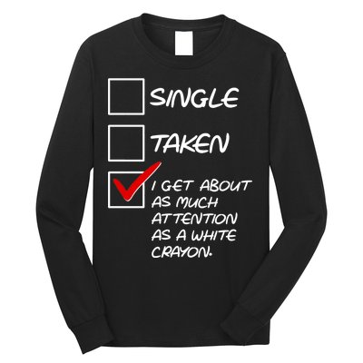 Single Taken White Crayon Long Sleeve Shirt