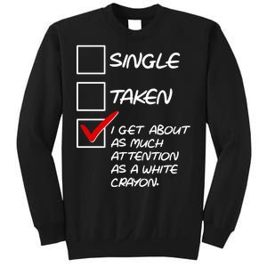 Single Taken White Crayon Sweatshirt