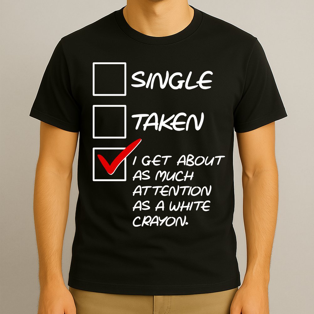 Single Taken White Crayon T-Shirt