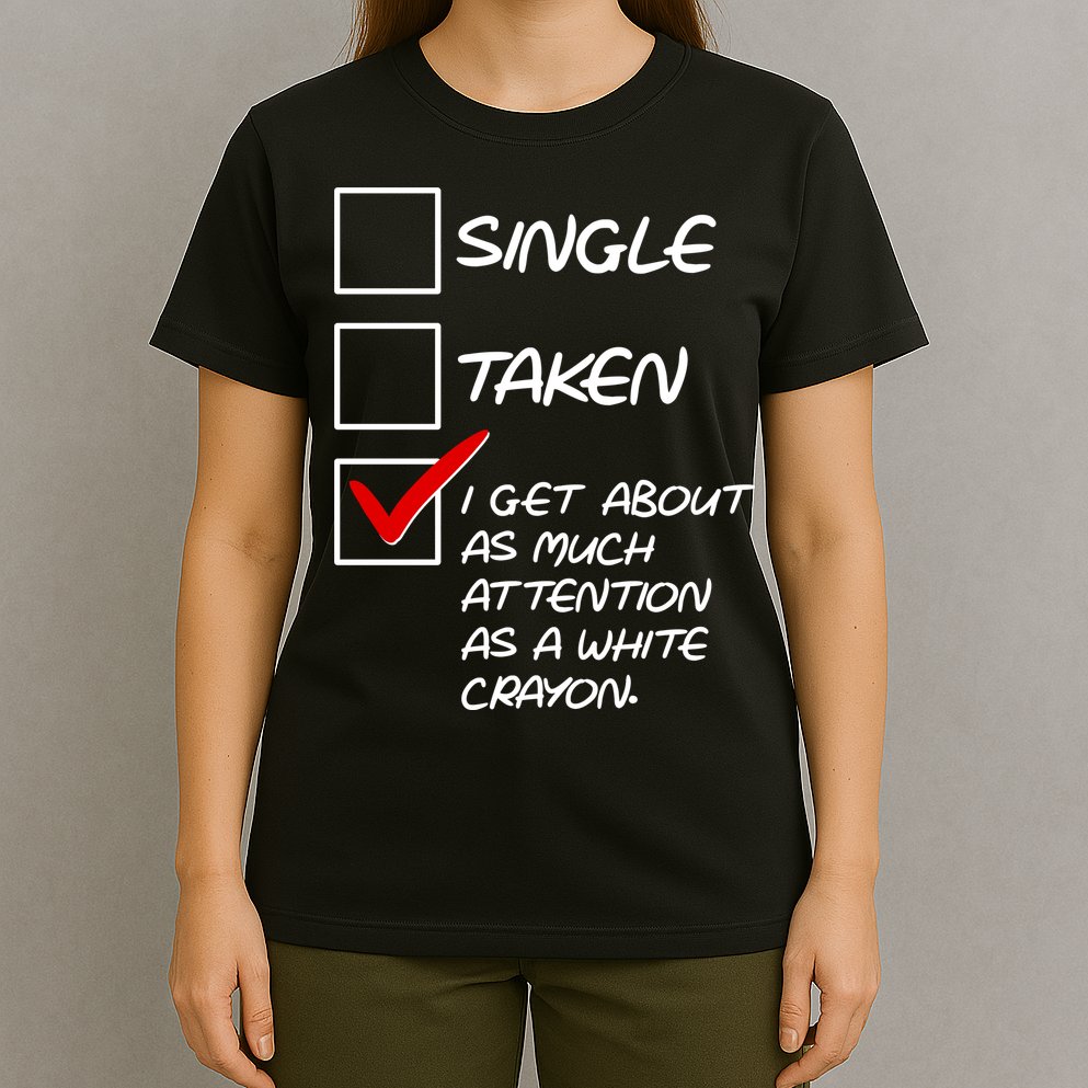 Single Taken White Crayon T-Shirt