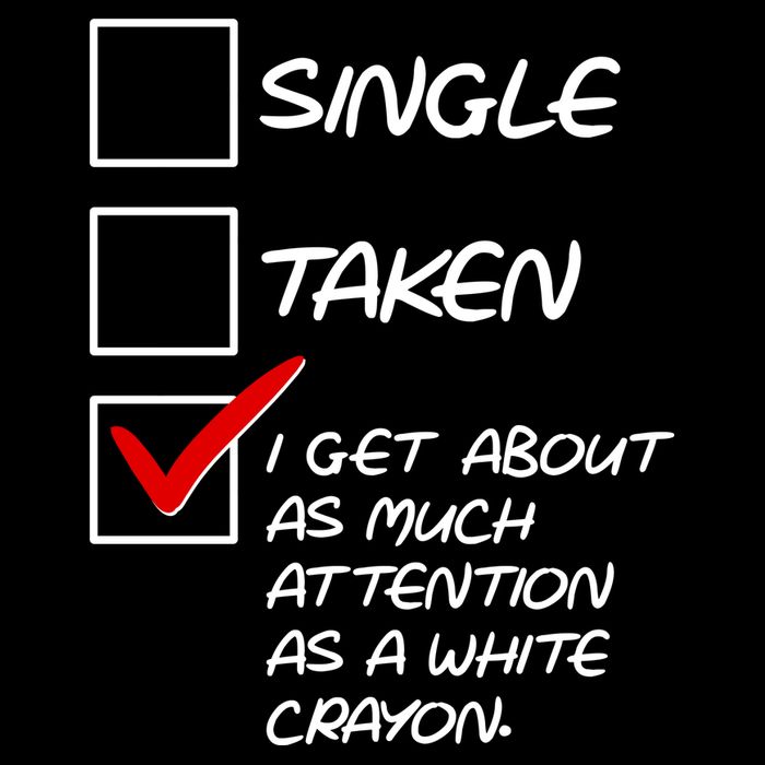 Single Taken White Crayon T-Shirt