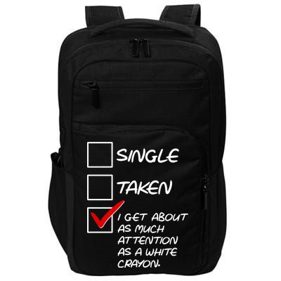 Single Taken White Crayon Impact Tech Backpack