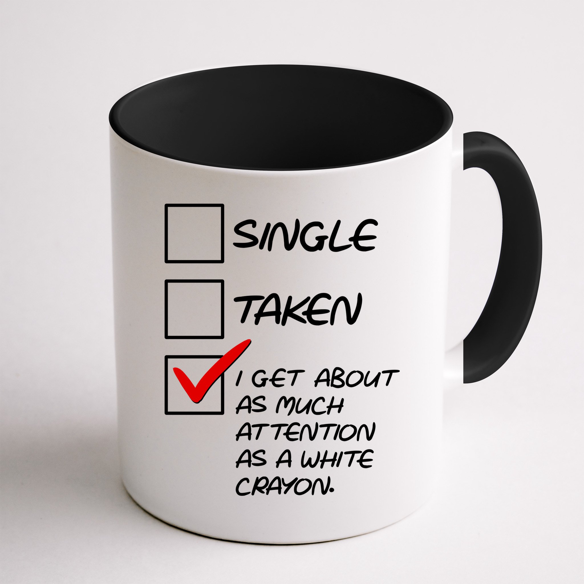 Single Taken White Crayon Mug