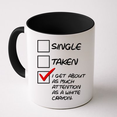 Single Taken White Crayon Mug