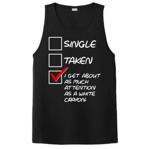 Single Taken White Crayon PosiCharge Competitor Tank