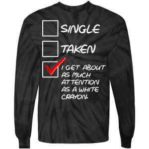 Single Taken White Crayon Tie-Dye Long Sleeve Shirt