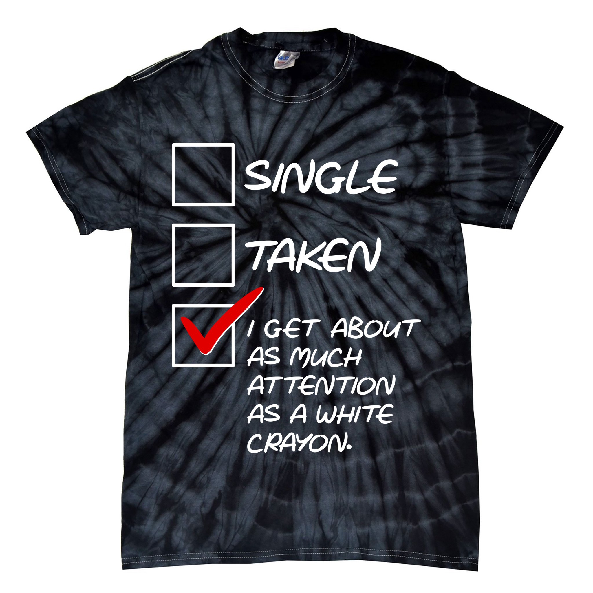 Single Taken White Crayon Tie-Dye T-Shirt