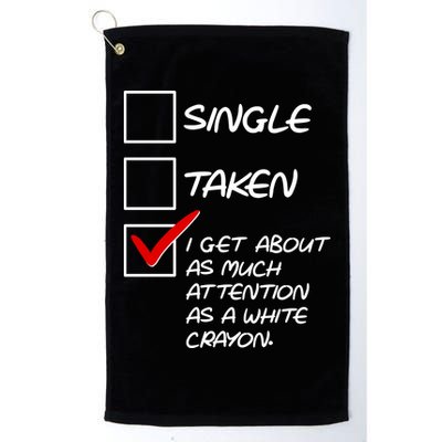 Single Taken White Crayon Golf Towel