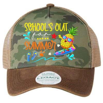 School Is Out For Summer Happy Last Day Of School Legacy Tie Dye Trucker Hat