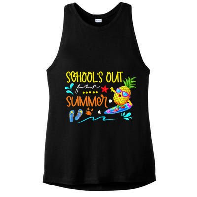 School Is Out For Summer Happy Last Day Of School Ladies PosiCharge Tri-Blend Wicking Tank