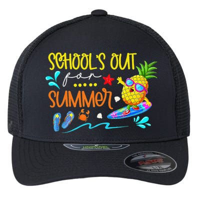 School Is Out For Summer Happy Last Day Of School Flexfit Unipanel Trucker Cap