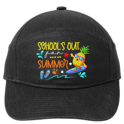 School Is Out For Summer Happy Last Day Of School 7-Panel Snapback Hat
