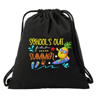 School Is Out For Summer Happy Last Day Of School Drawstring Bag