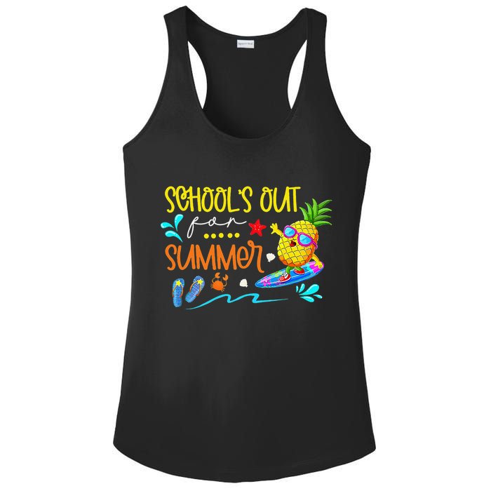 School Is Out For Summer Happy Last Day Of School Ladies PosiCharge Competitor Racerback Tank