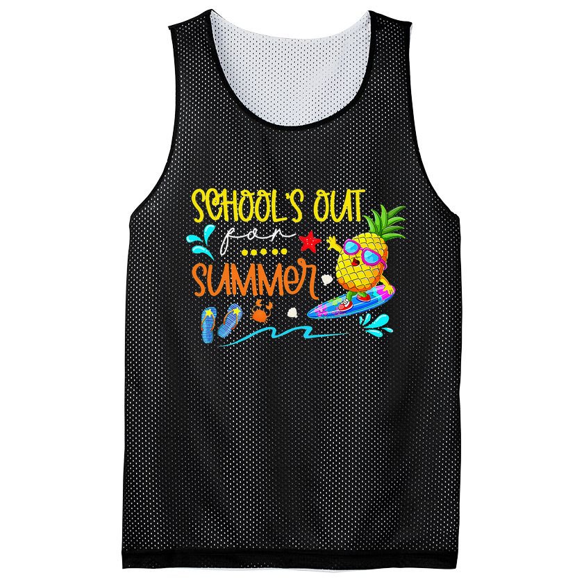 School Is Out For Summer Happy Last Day Of School Mesh Reversible Basketball Jersey Tank