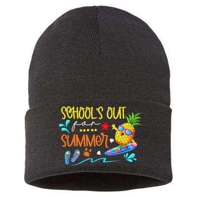 School Is Out For Summer Happy Last Day Of School Sustainable Knit Beanie