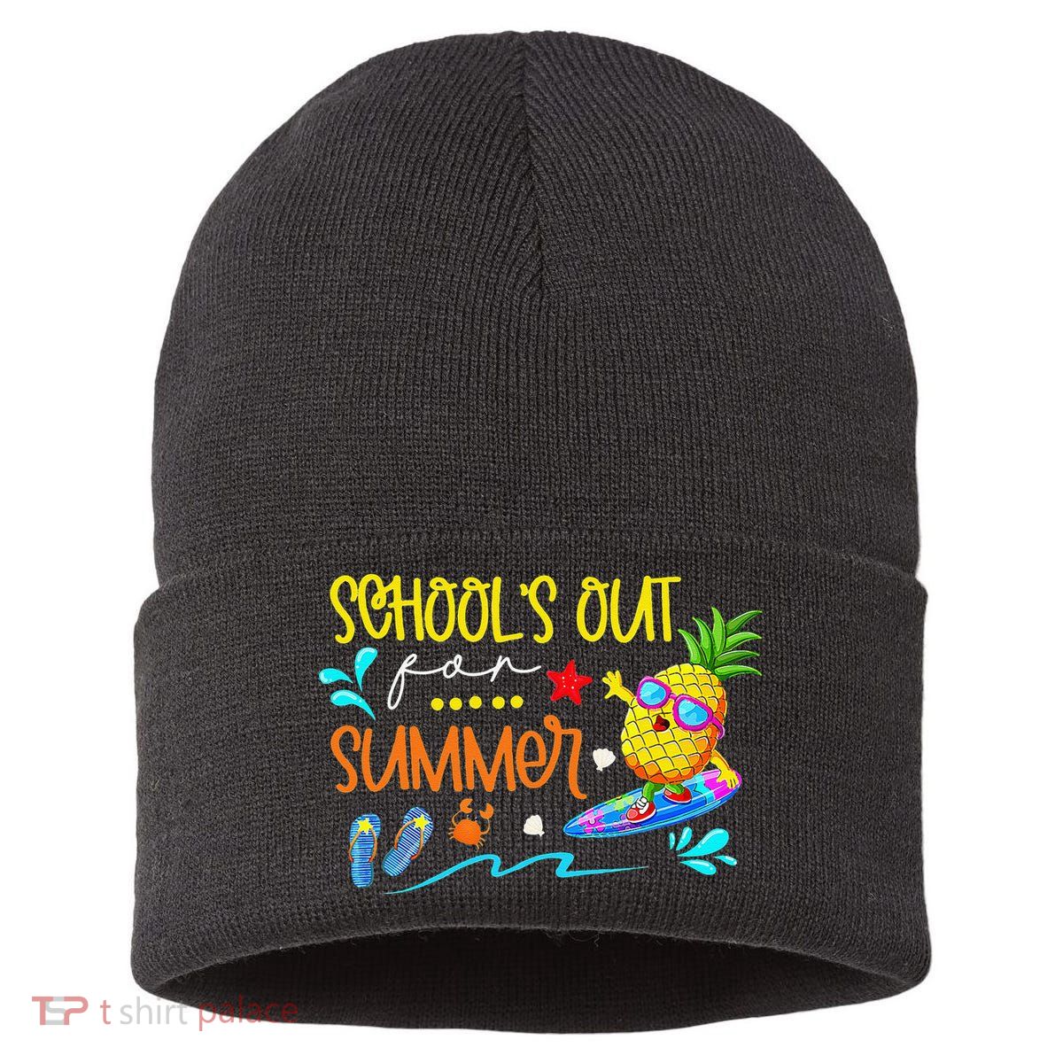 School Is Out For Summer Happy Last Day Of School Sustainable Knit Beanie