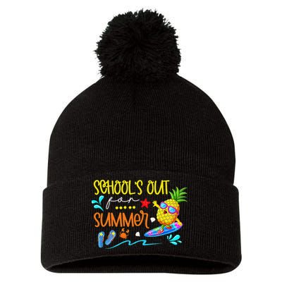School Is Out For Summer Happy Last Day Of School Pom Pom 12in Knit Beanie