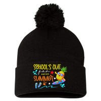 School Is Out For Summer Happy Last Day Of School Pom Pom 12in Knit Beanie