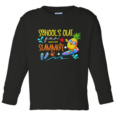 School Is Out For Summer Happy Last Day Of School Toddler Long Sleeve Shirt