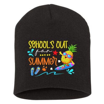 School Is Out For Summer Happy Last Day Of School Short Acrylic Beanie