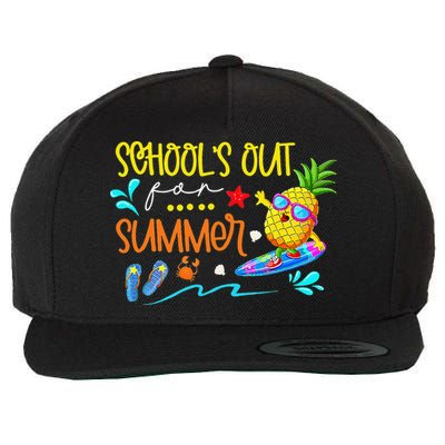School Is Out For Summer Happy Last Day Of School Wool Snapback Cap
