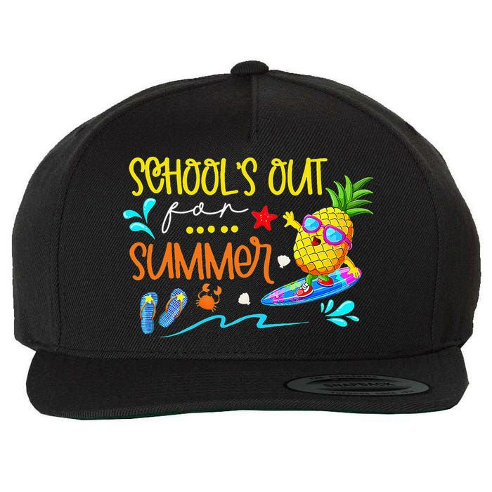 School Is Out For Summer Happy Last Day Of School Wool Snapback Cap