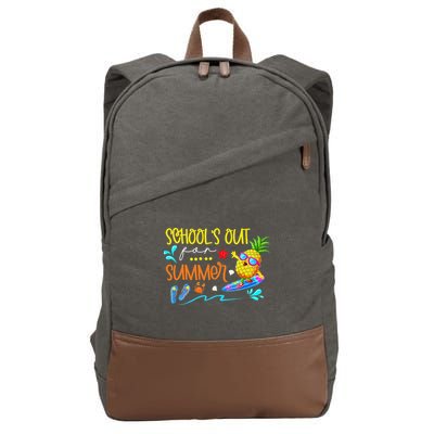 School Is Out For Summer Happy Last Day Of School Cotton Canvas Backpack