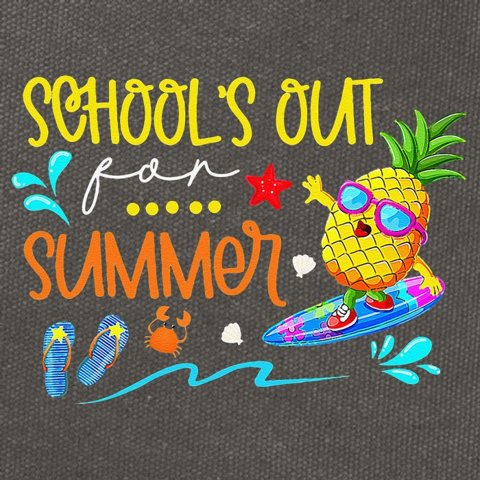School Is Out For Summer Happy Last Day Of School Cotton Canvas Backpack