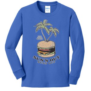 Sun Is Out Tee Buns Grilling Out Summer Bbq Spring Is Here Funny Gift Kids Long Sleeve Shirt