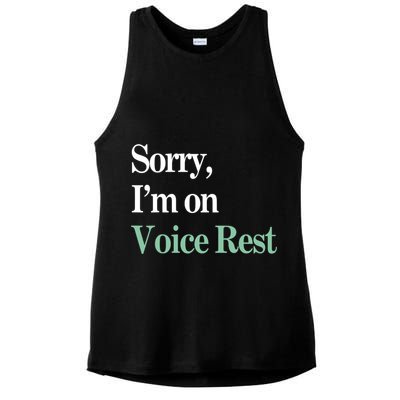 Sorry IM On Voice Rest Funny Vocal Ladies PosiCharge Tri-Blend Wicking Tank