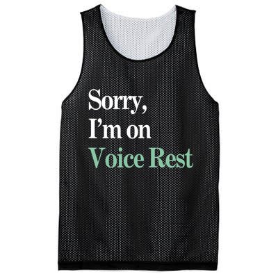 Sorry IM On Voice Rest Funny Vocal Mesh Reversible Basketball Jersey Tank