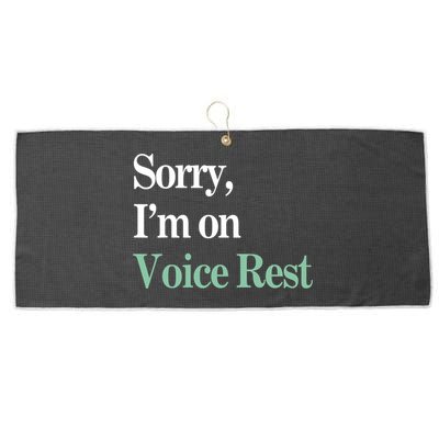 Sorry IM On Voice Rest Funny Vocal Large Microfiber Waffle Golf Towel