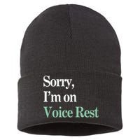 Sorry IM On Voice Rest Funny Vocal Sustainable Knit Beanie