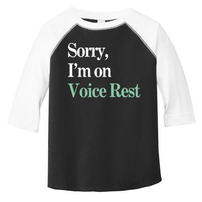 Sorry IM On Voice Rest Funny Vocal Toddler Fine Jersey T-Shirt