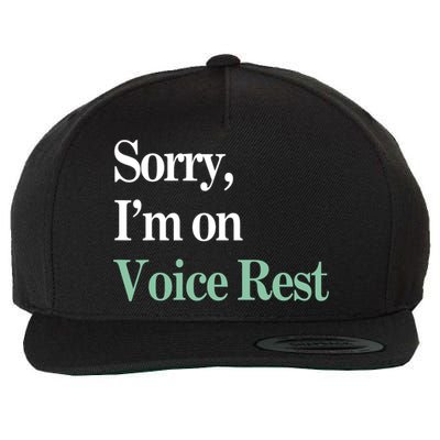 Sorry IM On Voice Rest Funny Vocal Wool Snapback Cap