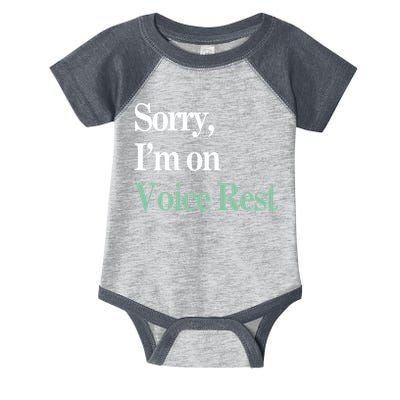 Sorry IM On Voice Rest Funny Vocal Infant Baby Jersey Bodysuit