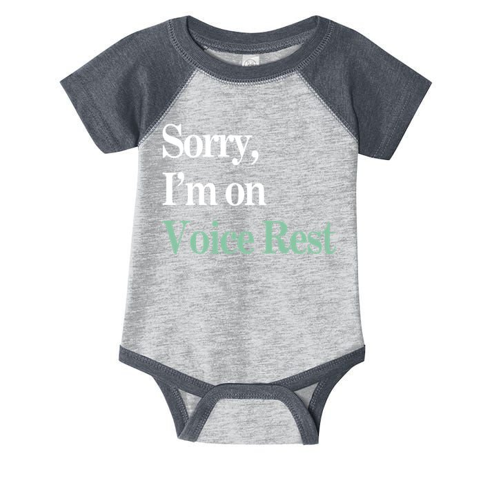 Sorry IM On Voice Rest Funny Vocal Infant Baby Jersey Bodysuit