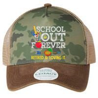 School Is Out Forever Retired And Loving It Retirement Legacy Tie Dye Trucker Hat