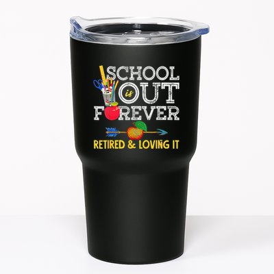 School Is Out Forever Retired And Loving It Retirement Tumbler