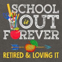 School Is Out Forever Retired And Loving It Retirement Cotton Canvas Backpack