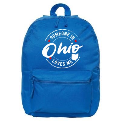 Someone In Ohio Loves Me Funny Gift 16 in Basic Backpack