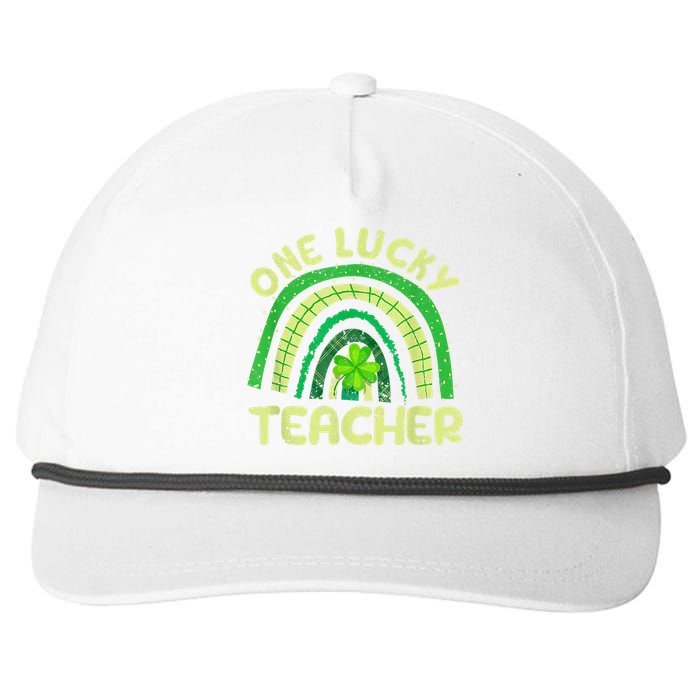 Shamrock Irish One Lucky Teacher St Patrick’s Day Snapback Five-Panel Rope Hat