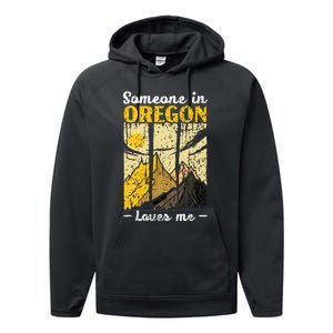 Someone In Oregon Loves Me Usa America Oregonians Performance Fleece Hoodie