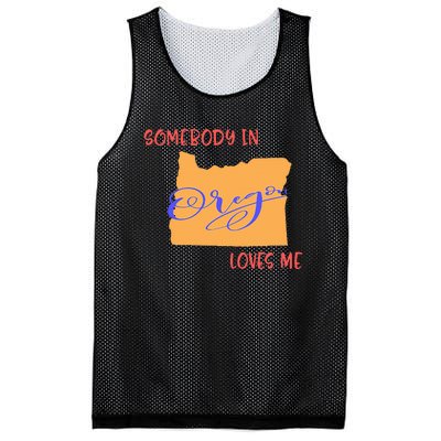 Somebody In Oregon Loves Me State Mesh Reversible Basketball Jersey Tank