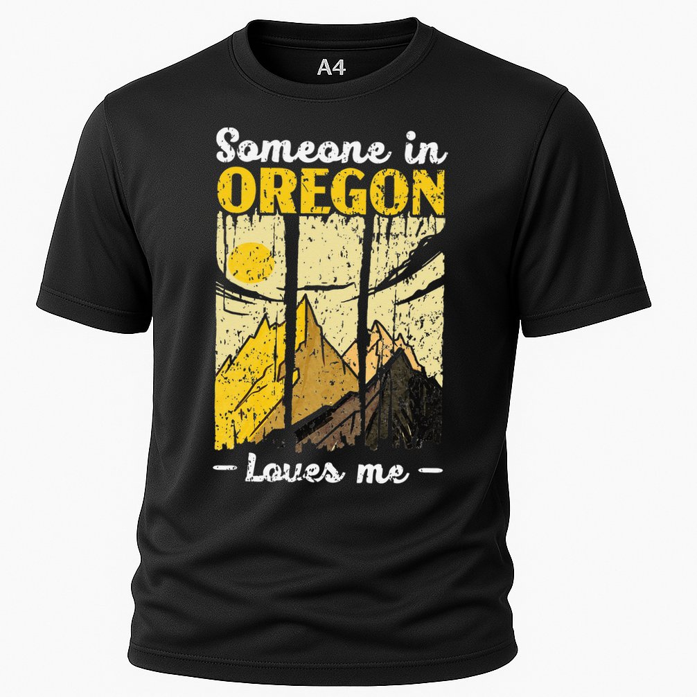 Someone In Oregon Loves Me USA America Oregonians Cooling Performance Crew T-Shirt